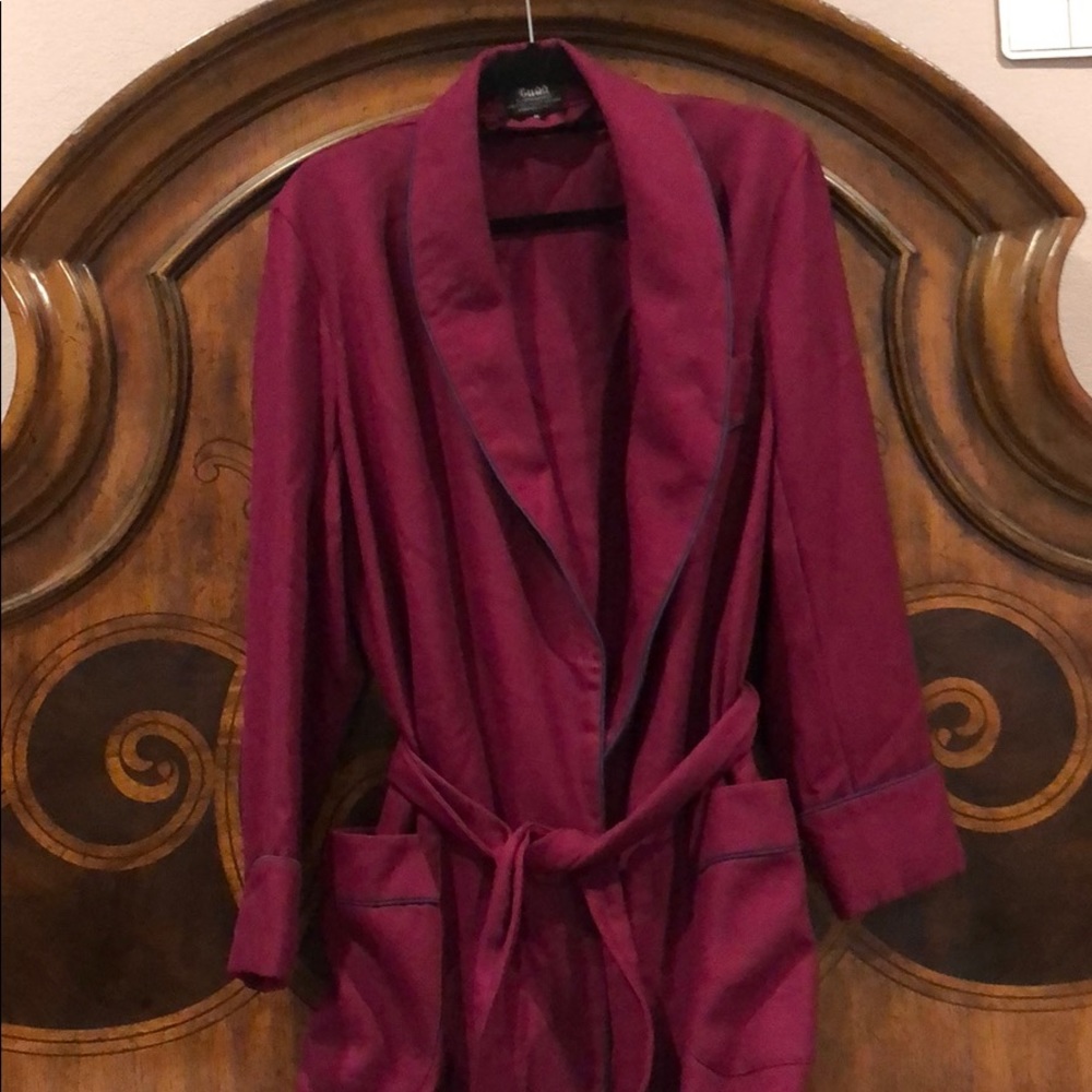 Budd Shirtmakers of London wool dressing robe